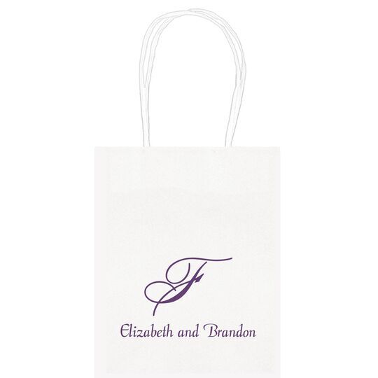 Pick Your Single Monogram with Text Mini Twisted Handled Bags